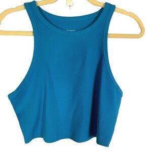 Wild Fable for Target Cropped, Blue, Ribbed top, size large